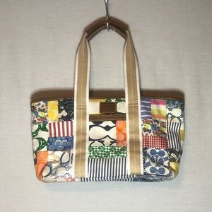 COACH PATCHWORK HANDBAG PURSE #L0693-10444